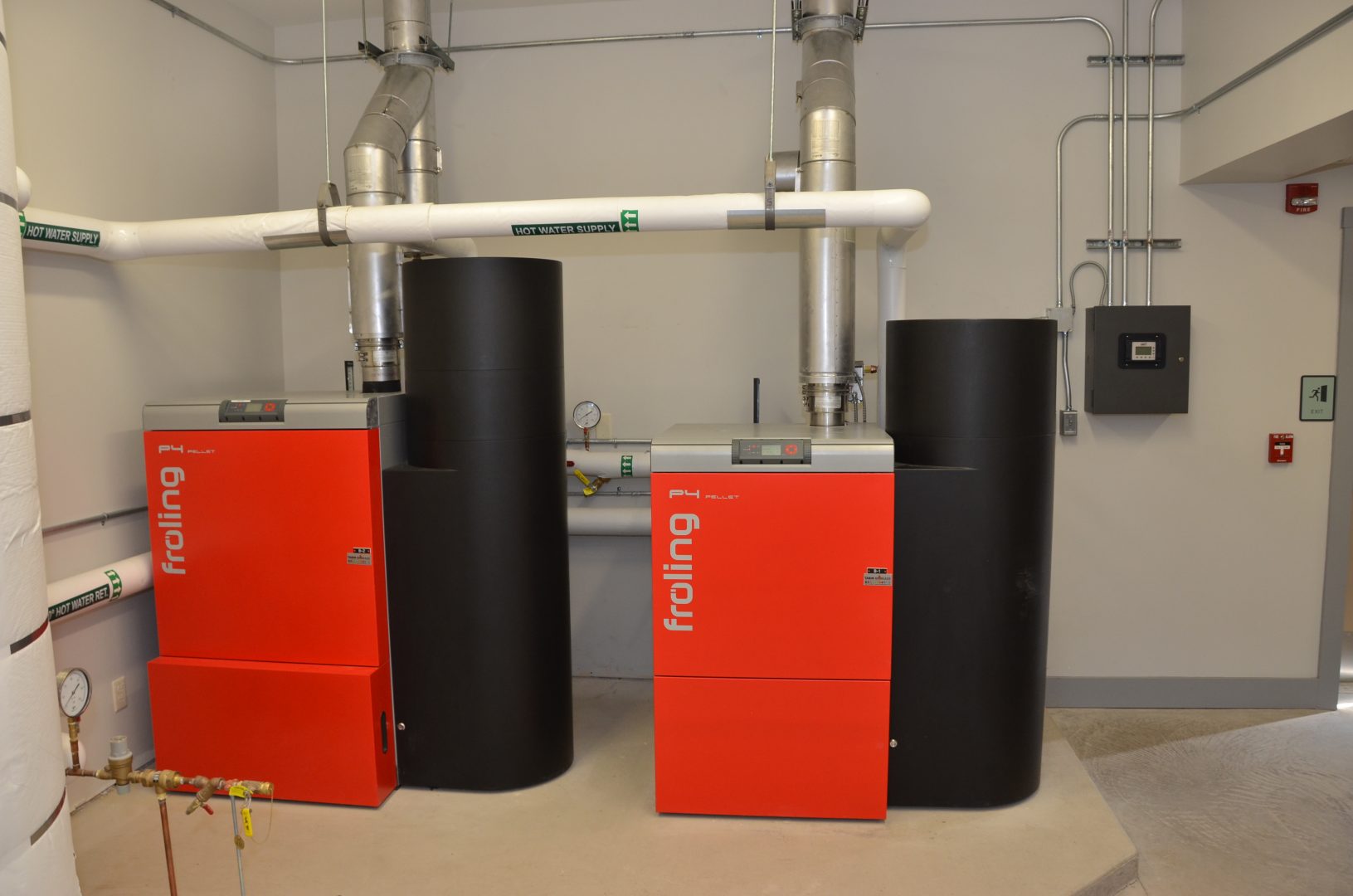 2 froling p4 pellet boilers